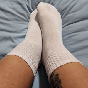 White Crew Socks